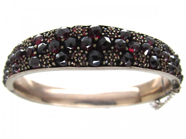 Victorian Bohemian Garnet Bangle