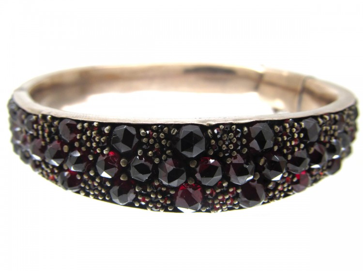 Victorian Bohemian Garnet Bangle