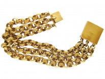 Georgian 18ct Gold Bracelet with Turquoise Set Clasp