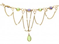 15ct Gold Suffragette Festoon Necklace