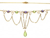 15ct Gold Suffragette Festoon Necklace