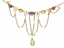 15ct Gold Suffragette Festoon Necklace