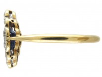 Edwardian Sapphire & Diamond Cluster Ring