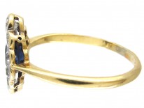 Edwardian Sapphire & Diamond Cluster Ring