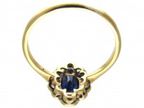 Edwardian Sapphire & Diamond Cluster Ring
