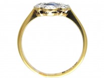 Edwardian Sapphire & Diamond Cluster Ring