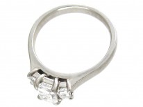 Platinum Three Stone Baguette Cut Diamond Ring