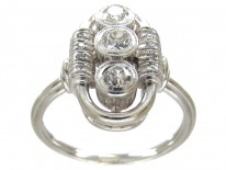 Art Deco Oval Shaped Diamond Ring