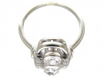 Art Deco Oval Shaped Diamond Ring