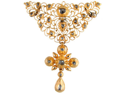 Early 18th Century Spanish Diamond & Gold Pendant Early 18th Century Spanish Diamond & Gold Pendant