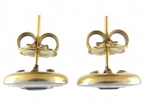 Ceylon Sapphire 18ct Gold & Platinum Earrings