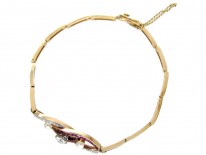 Ruby, Pearl & Diamond Art Deco Bracelet
