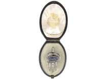 Victorian Diamond & Enamel 'Friendship' Pendant in Original Case