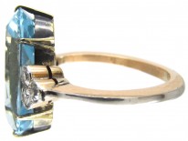 Edwardian Aquamarine & Diamond Ring