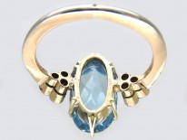 Edwardian Aquamarine & Diamond Ring