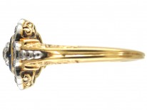 Art Deco Diamond & Sapphire Target Ring