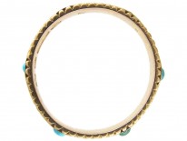 Turquoise Set 15ct Gold Band Ring