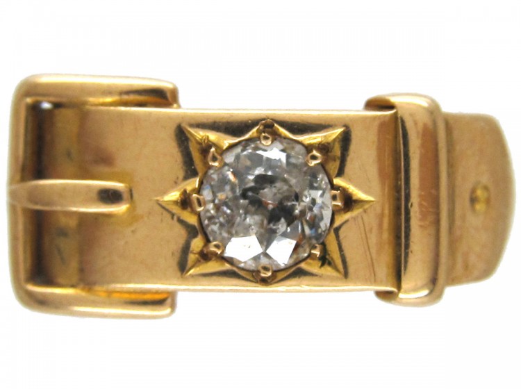 Victorian Diamond Set Buckle Ring