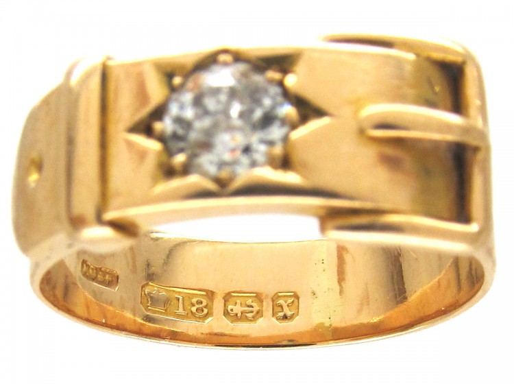 Victorian Diamond Set Buckle Ring