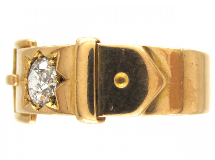 Victorian Diamond Set Buckle Ring