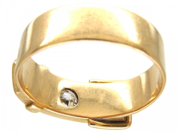Victorian Diamond Set Buckle Ring