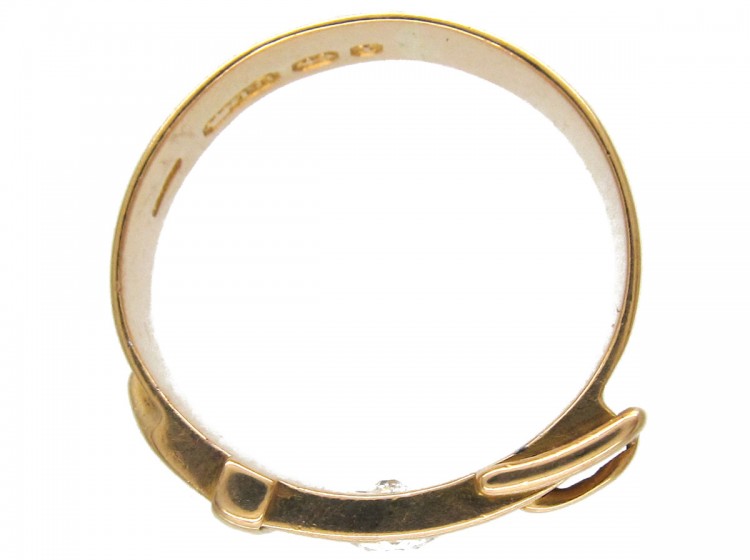 Victorian Diamond Set Buckle Ring