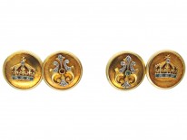 Gold Crown Cufflinks