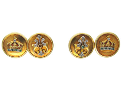 Gold Crown Cufflinks