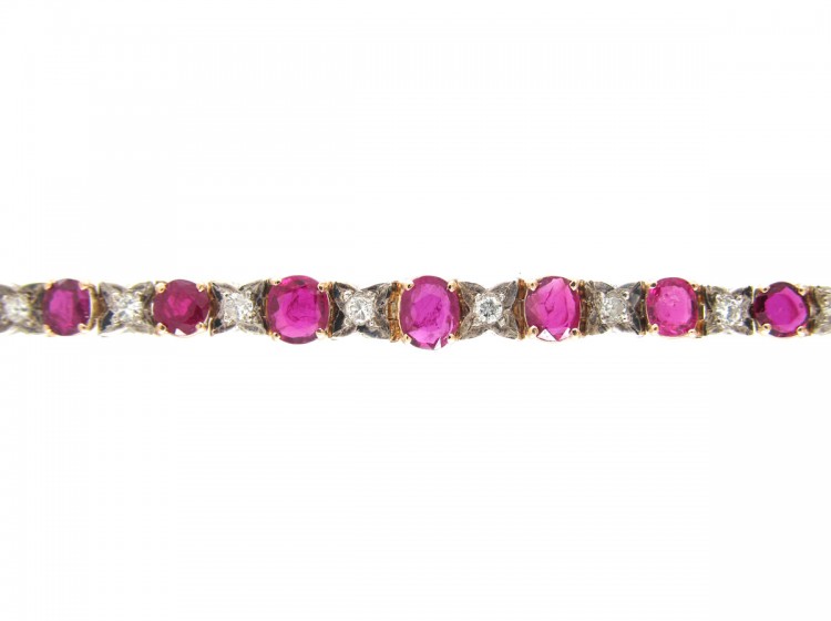 18ct Gold, Ruby & Diamond Bracelet