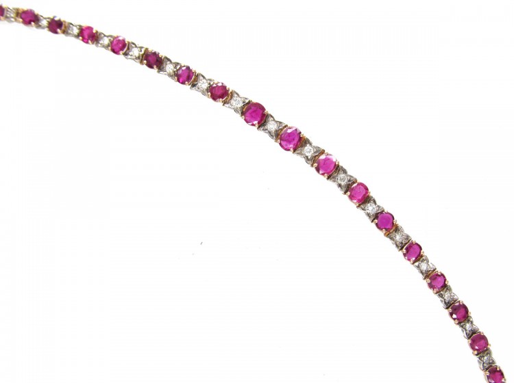 18ct Gold, Ruby & Diamond Bracelet