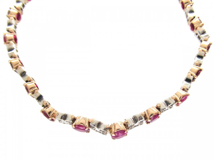 18ct Gold, Ruby & Diamond Bracelet