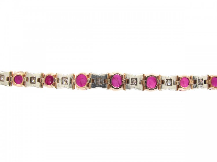 18ct Gold, Ruby & Diamond Bracelet