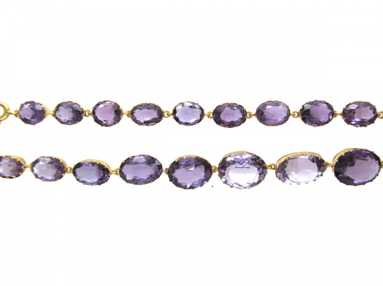 Regency 15ct Gold Amethyst Necklace