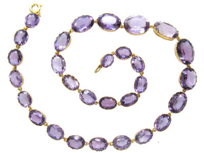Regency 15ct Gold Amethyst Necklace