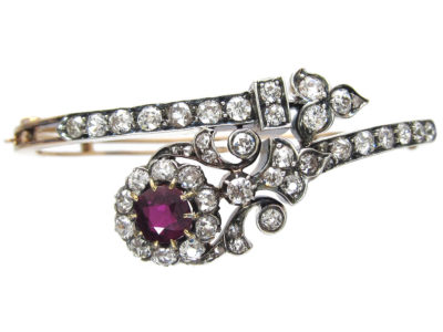 Ruby & Diamond Edwardian Bangle