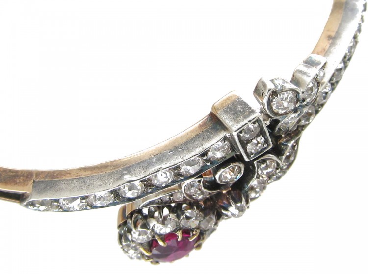 Ruby & Diamond Edwardian Bangle