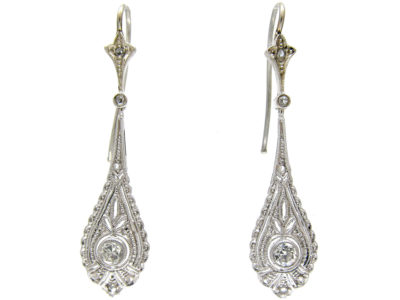 Art Deco Diamond Drop Earrings