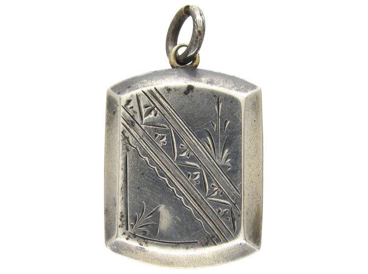 Victorian Silver Back & Front Geisha Girl Locket