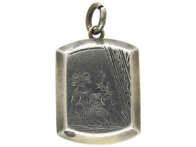 Victorian Silver Back & Front Geisha Girl Locket