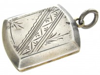 Victorian Silver Back & Front Geisha Girl Locket