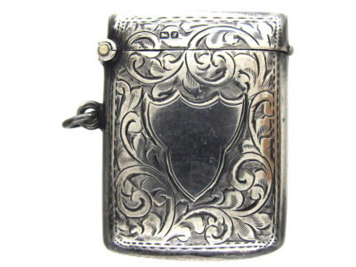 Edwardian Silver Vesta Case Pendant