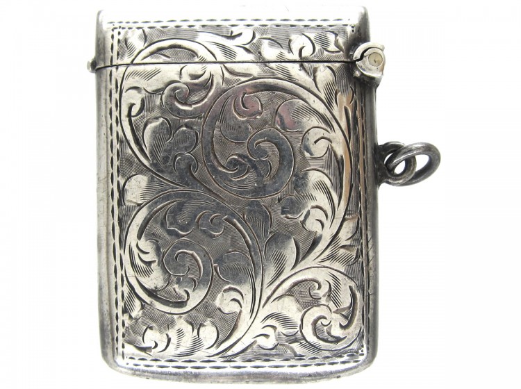 Edwardian Silver Vesta Case Pendant