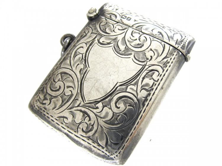 Edwardian Silver Vesta Case Pendant