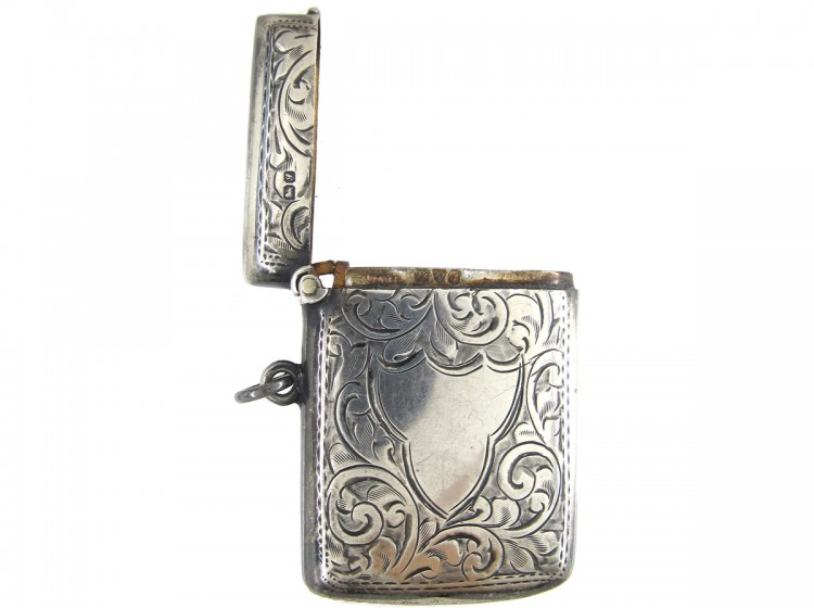 Edwardian Silver Vesta Case Pendant