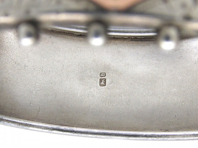 Victorian Silver & Two Colour Gold Overlay Bangle
