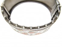 Victorian Silver & Two Colour Gold Overlay Bangle