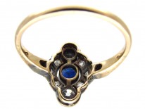 Art Deco Sapphire & Diamond Diamond Shaped Ring