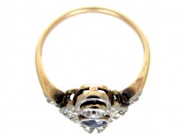 Art Deco Sapphire & Diamond Diamond Shaped Ring
