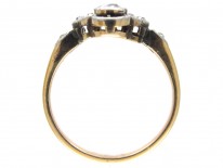 Art Deco Sapphire & Diamond Diamond Shaped Ring
