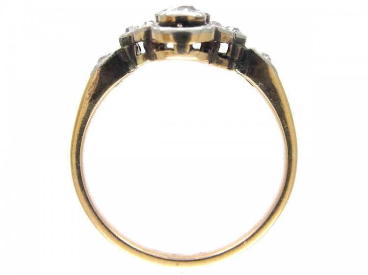 Art Deco Sapphire & Diamond Diamond Shaped Ring